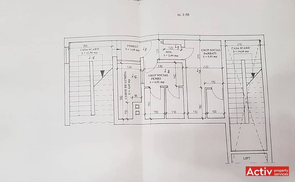 Decebal 17 vanzare spatii de birouri Cluj central poza plan
